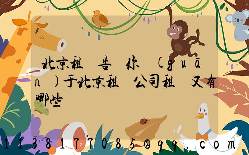 北京租車告訴你關(guān)于北京租車公司租車又有哪些選車標準