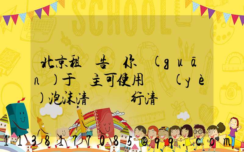北京租車告訴你關(guān)于車主可使用專業(yè)泡沫清潔劑進行清潔