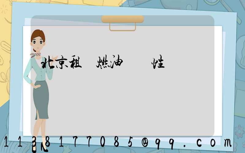 北京租車燃油經濟性選擇