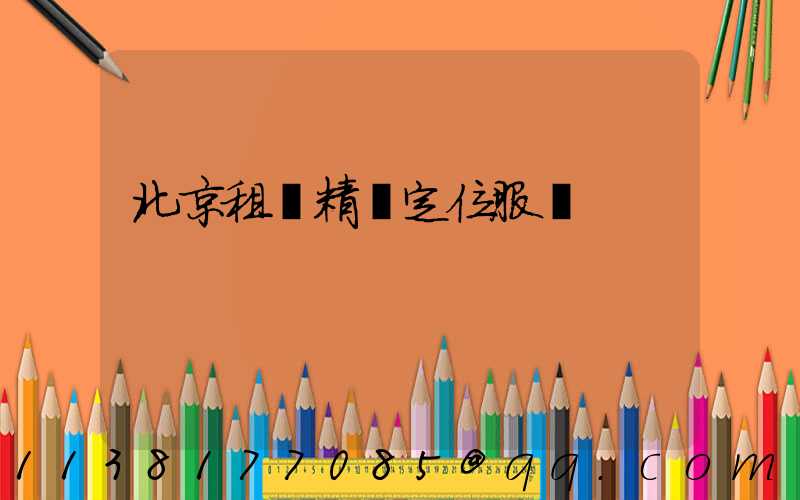 北京租車精準定位服務